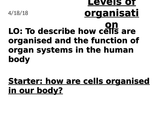 Cell organisation