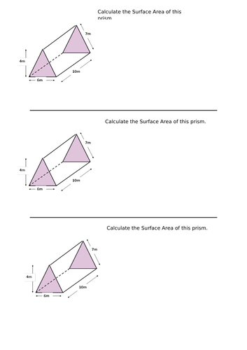 Starter- Surface Area Trianlgular Prism