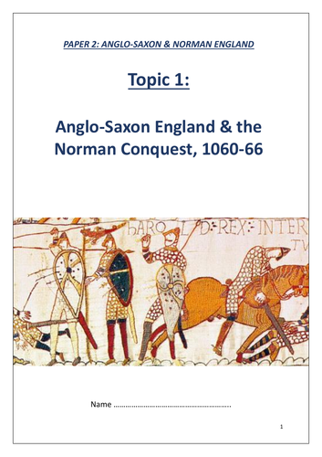 Edexcel GCSE 9-1 History: Anglo-Saxons and Normans revision workbook (lower ability)