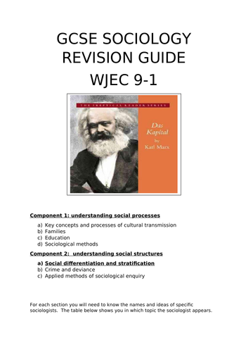 WJEC GCSE Sociology 9-1 Social Inequality Revision Guide