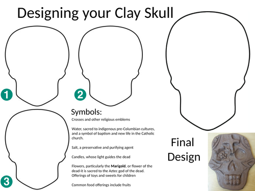 Clay Day of the Dead design worksheet