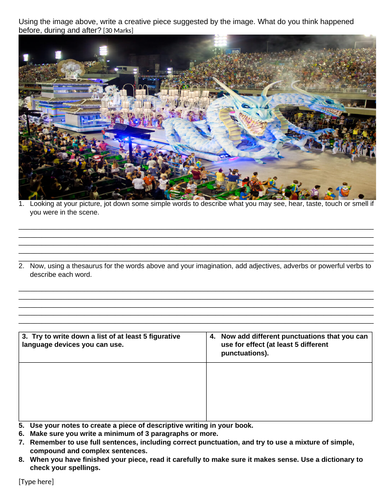 dragon creative writing with prompt