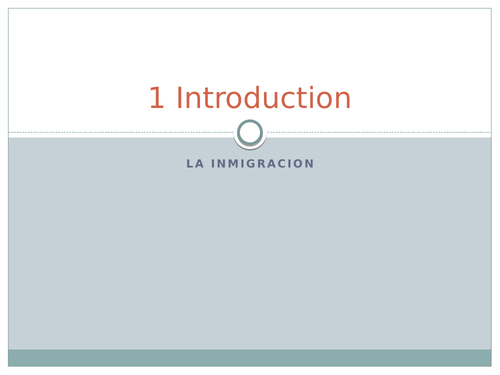 Chapter 1 La Inmigración A2 Spanish AQA