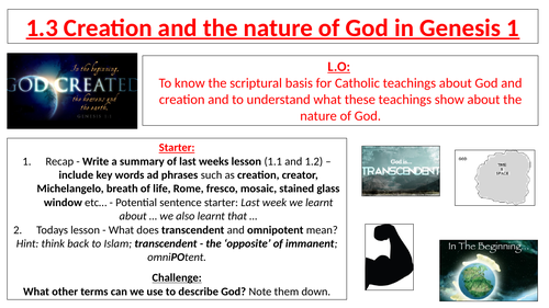 AQA B GCSE - 1.3 - Creation and the nature of God in Genesis 1