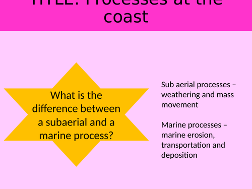Processes at the coast