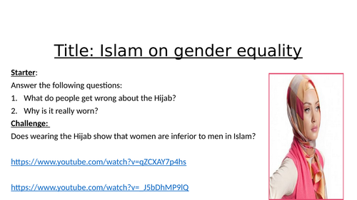 Islamic Teachings on Gender Equality