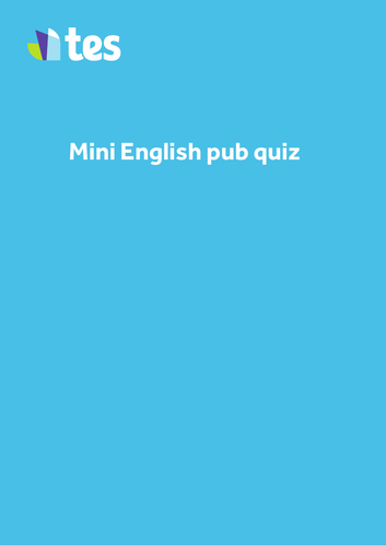 Tes Mini English Pub Quiz