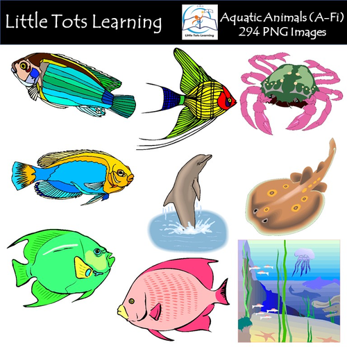 Aquatic Animals (A-Fi) Clip Art - Commercial Use | Teaching Resources