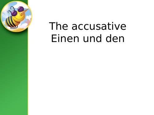 Accusative in German