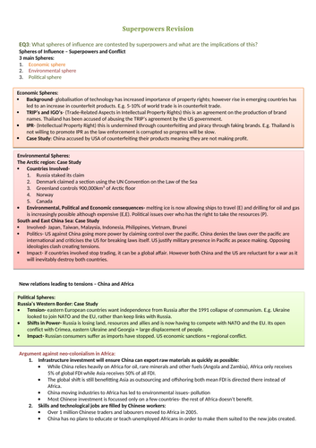 Superpowers EQ3 Revision - Edexcel