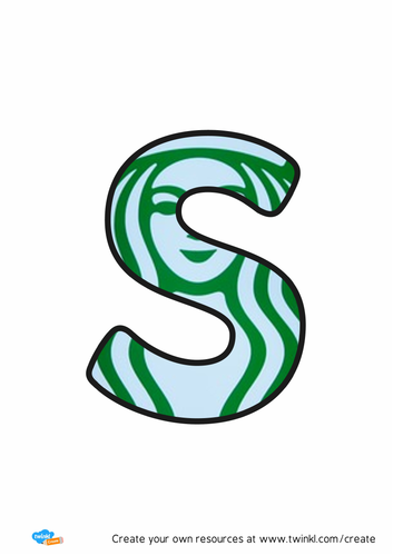 Starbucks display letters