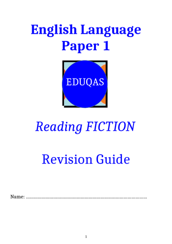 EDUQAS Paper 1 & Paper 2 exam Revision Packs (4 separate ones) - GCSE English Language