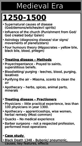 Medieval Medicine Booklet