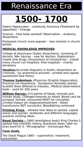 Renaissance Medicine Booklet