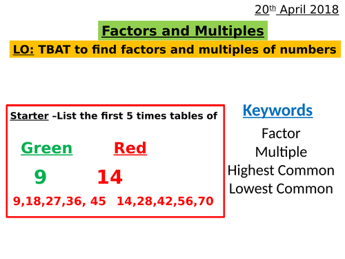 Factors, Multiples, HCF, and LCM Complete Lesson