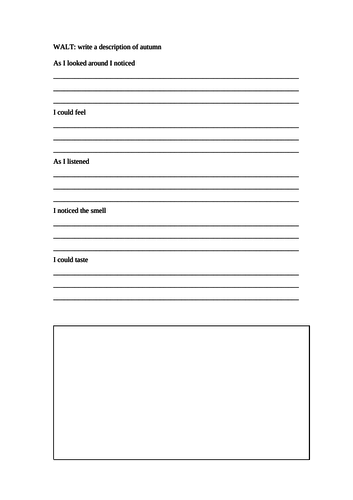 autumn descriptive writing