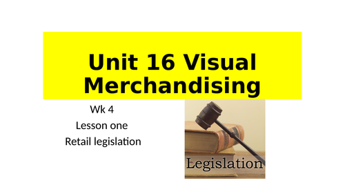Unit 16 Visual Merchandising