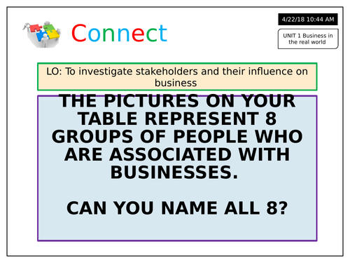 AQA GCSE Business - Stakeholders Lesson