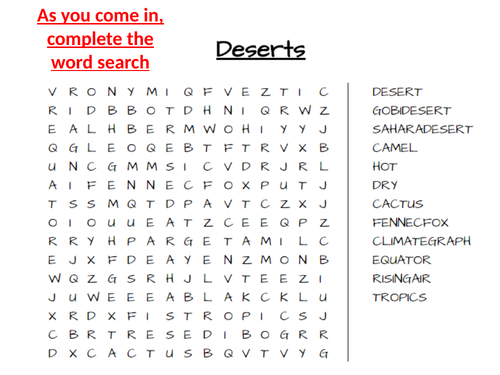 Hot Deserts - Lesson 4 - Plant Adaptations in deserts - AQA GCSE