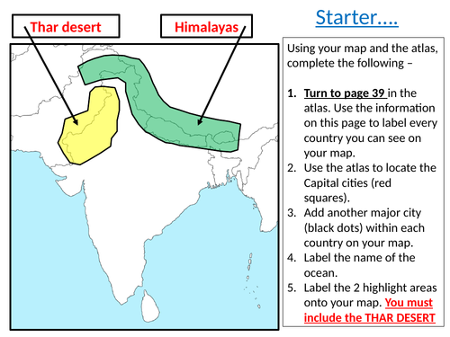Hot Deserts - Lesson 5 - Introduction to the Thar Deserts - AQA GCSE