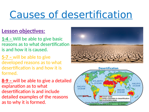 Hot Deserts - Lesson 8 - Causes of desertification - AQA GCSE