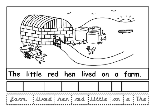 Little Red Hen Sentence Boards