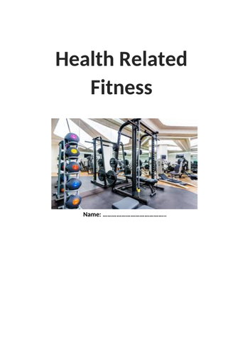 Health Related Fitness Booklet