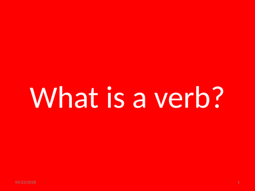 How to identify verbs