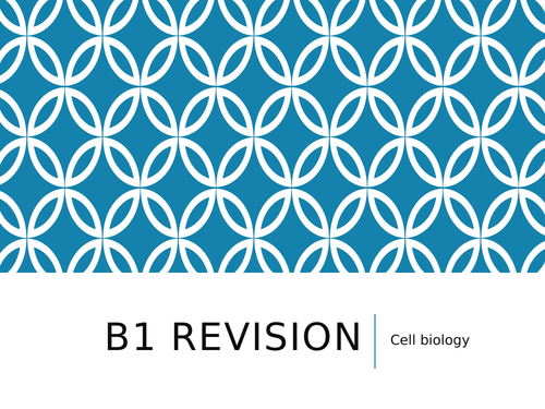 B1 Cell Biology - revision with objective checklist and exam questions