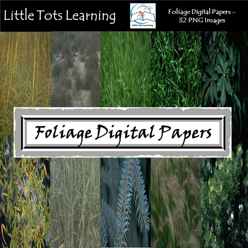 Foliage Digital Papers - Commercial Use - Pack 4