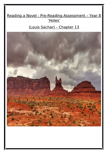‘Holes’ by Louis Sachar - Reading Assessments - Chapters 13 and 38
