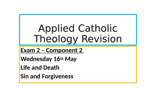 Eduqas revision power point for the whole of Applied Catholic Theology