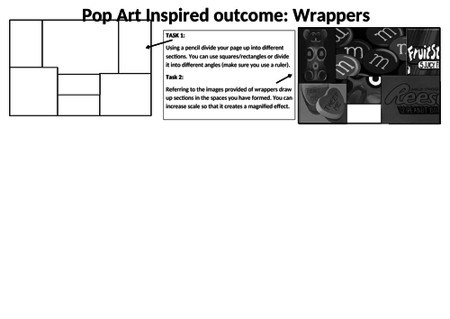 Pop art wrapper designs