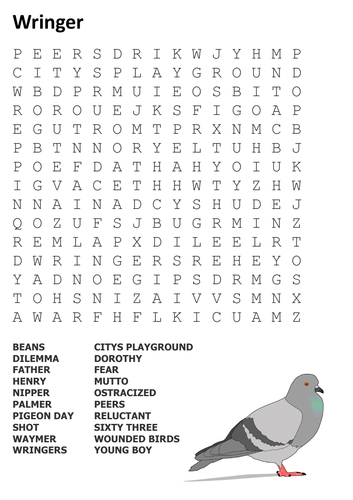 Wringer Word Search