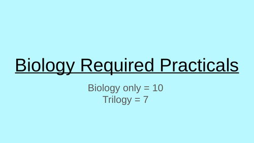 AQA 9-1 Biology Required practicals revision