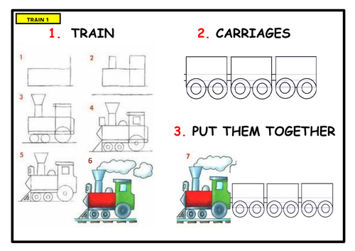Draw and Paint a TRAIN