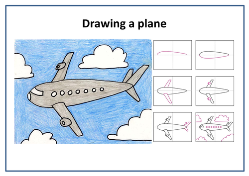 Draw and Paint an AEROPLANE