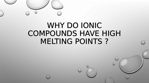 Ionic Compound Properties