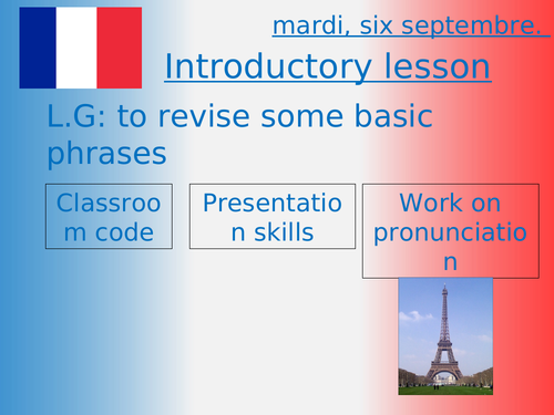 French Studio 2 intro to year 8 lesson