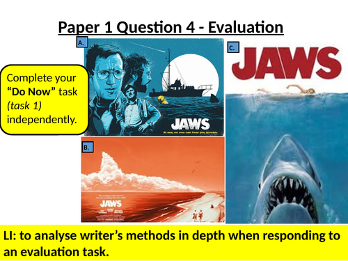 AQA English Paper 1 Question 4 - Evaluation of Methods