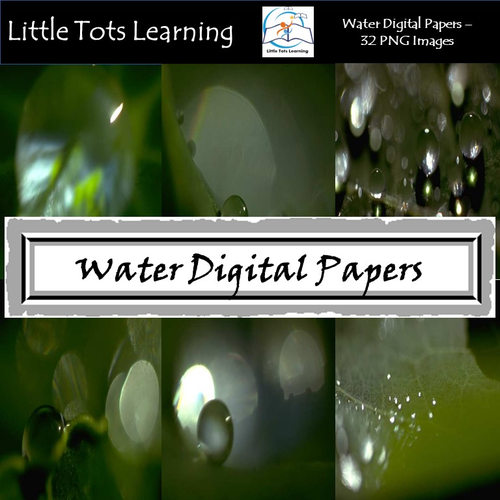 Water Texture Digital Papers - Commercial Use - Pack 1