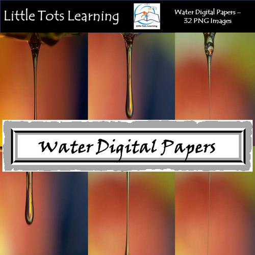 Water Texture Digital Papers - Commercial Use - Pack 4