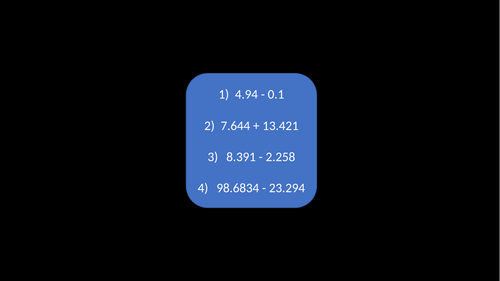 Year 5 - To Sequence decimals