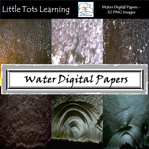 Water Texture Digital Papers - Commercial Use - Pack 6