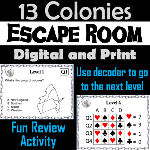 13 Colonies Escape Room