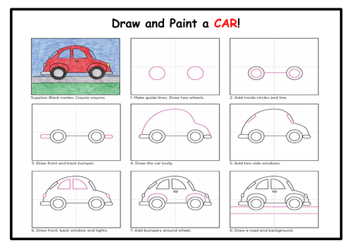 Draw and Paint a CAR! | Teaching Resources