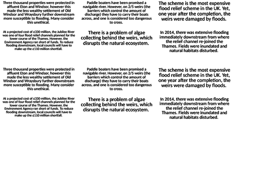 Jubilee river flood relief channel case study gcse picture