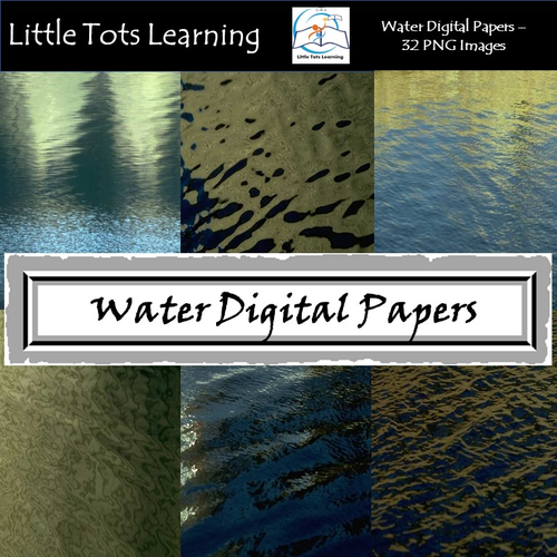 Water Texture Digital Papers - Commercial Use - Pack 7