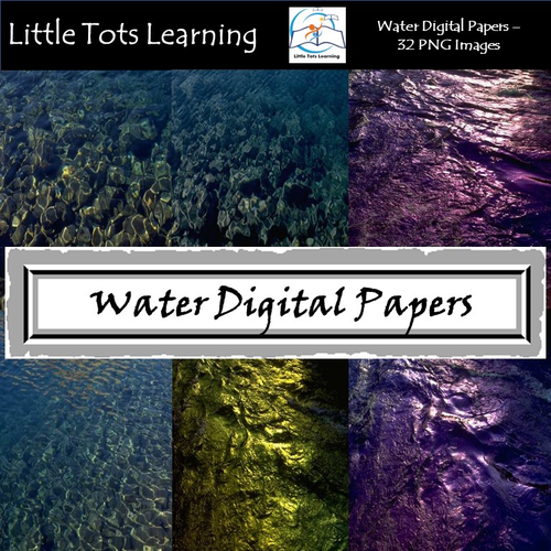 Water Texture Digital Papers - Commercial Use - Pack 9