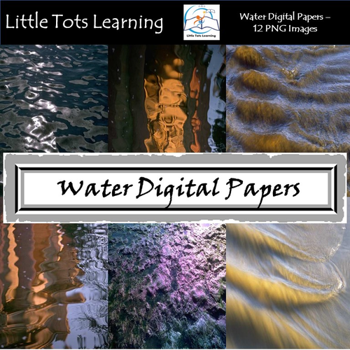 Water Texture Digital Papers - Commercial Use - Pack 10